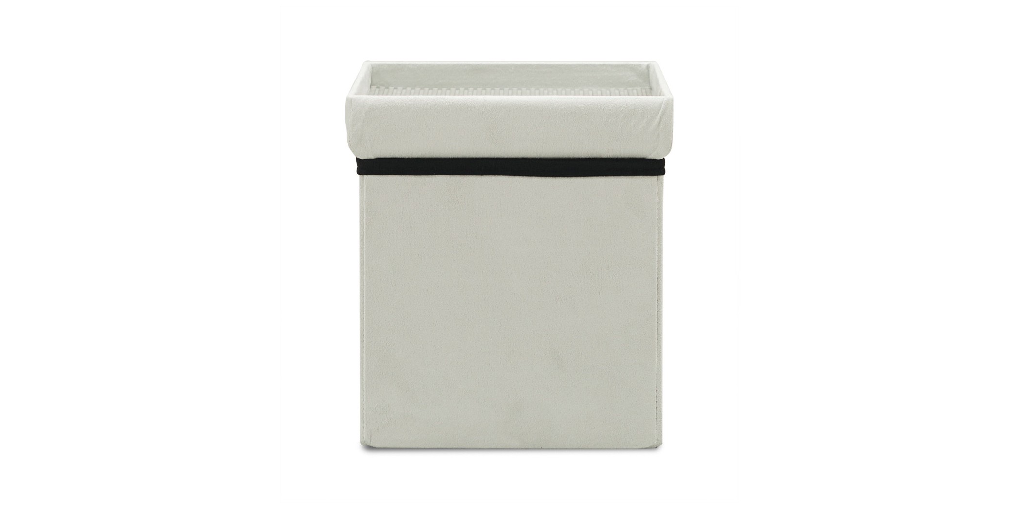 Foldable Storage Pouff grey