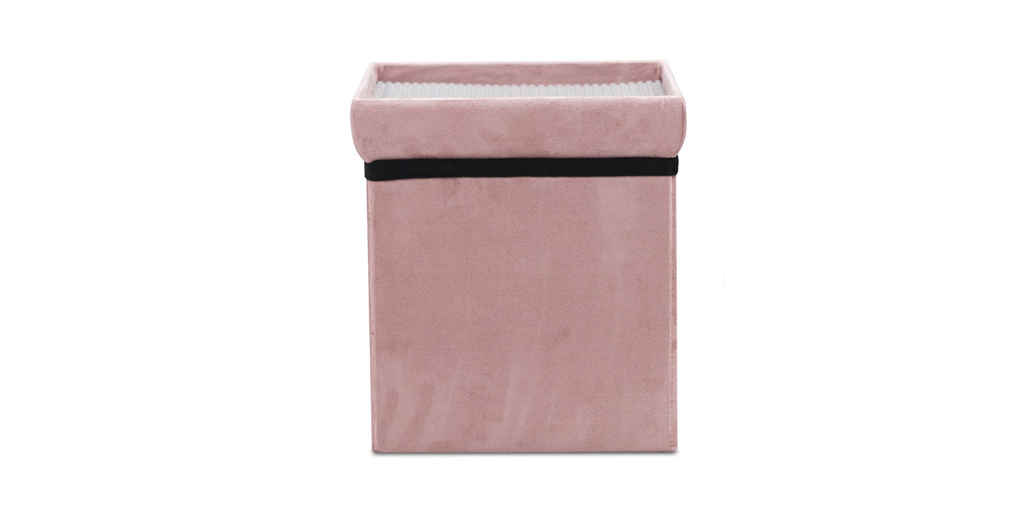 Foldable Storage Pouff rose