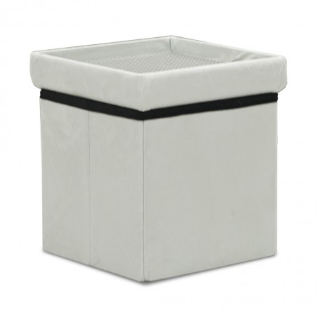 Foldable Storage Pouff grey