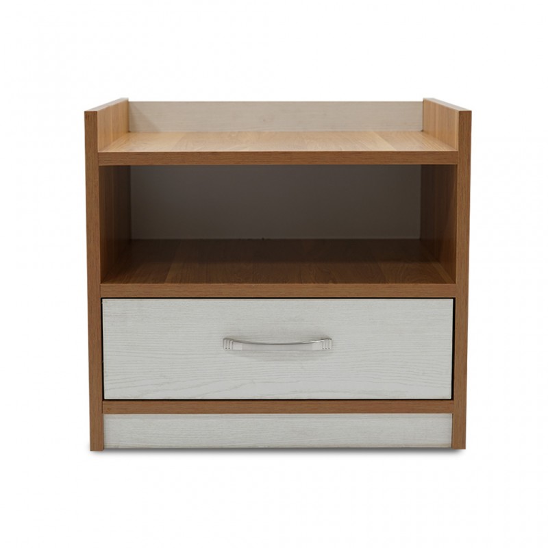 Tessa Night Table MDF Off White & Oak Tessa Night Table MDF Off White & Oak