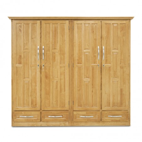 Aetna Wardrobe 4 Doors Pine Wood