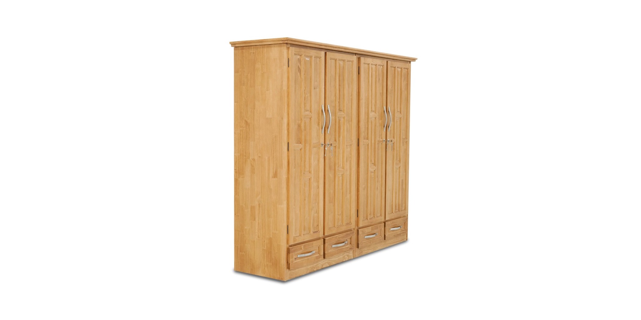 Aetna Wardrobe 4 Doors Pine Wood