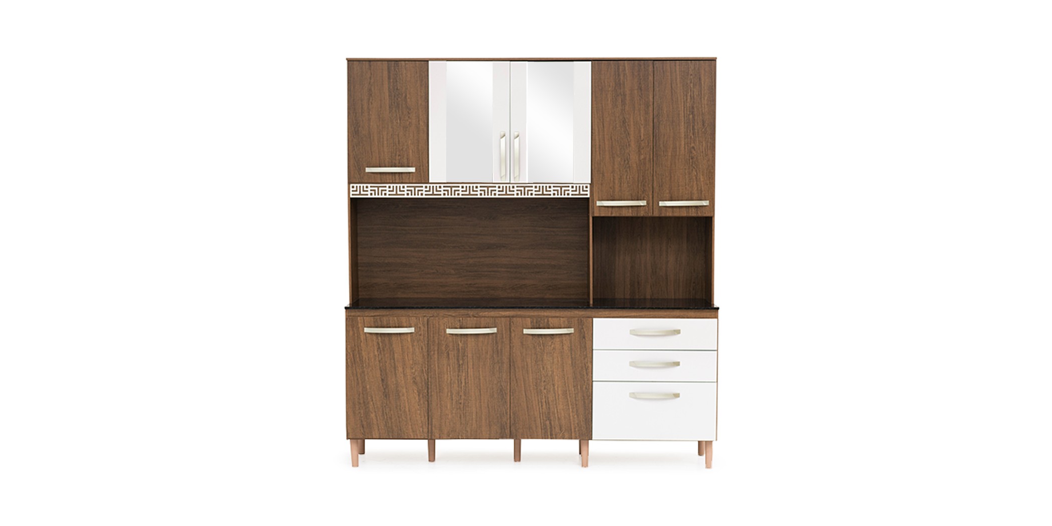 Kit Fit 180 cm Kitchen Unit Rustic Evora/Off White