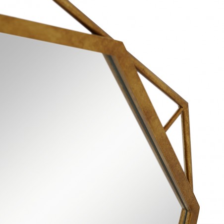 Floor Mirror W/Stand Metal Silver Finish Diameter 90cm JC-MN301