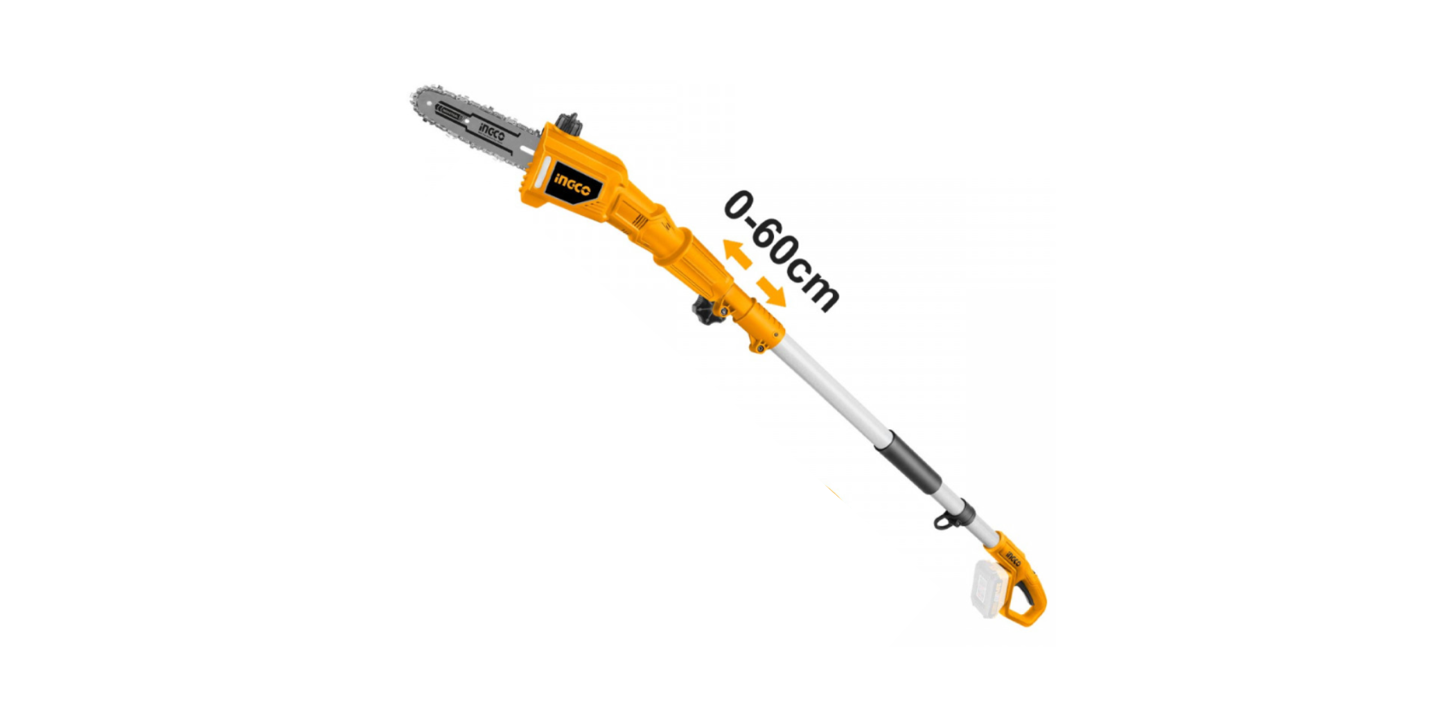 Ingco CPTS201681 LithiumIon Pole Saw with Pole Hedge Trimmer