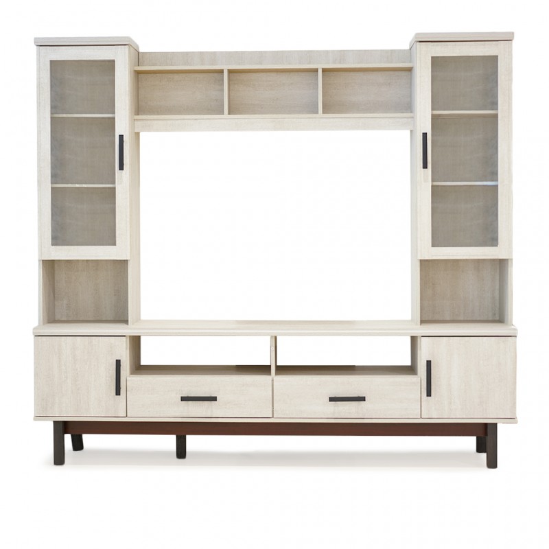 Romeo High TV Cabinet PB White Wash