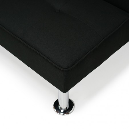 Aspen Sofa Bed Black Linen Fabric