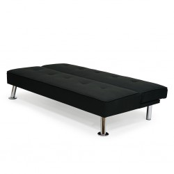 Aspen Sofa Bed Black Linen Fabric