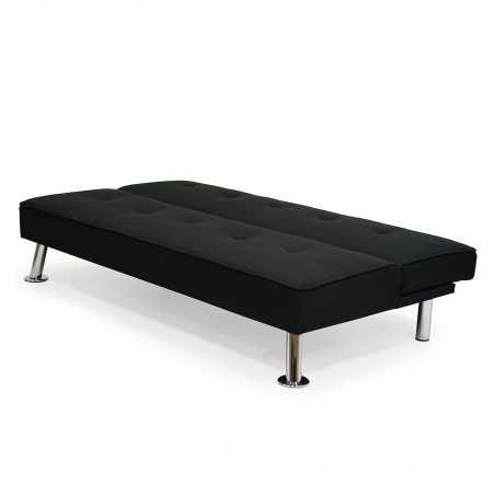 Aspen Sofa Bed Black Linen Fabric