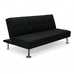 Aspen Sofa Bed Black Linen Fabric
