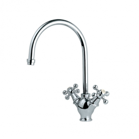 Queen Mono Sink Mixer With Swivel High Neck Spout QQT-CHR-7319B