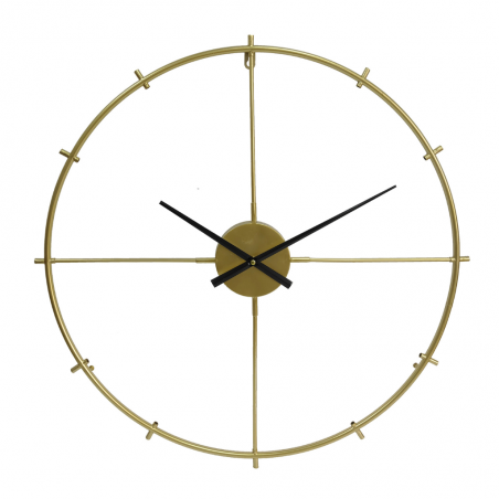 Metal Frame Wall Clock Gold ( MLM- 710395)