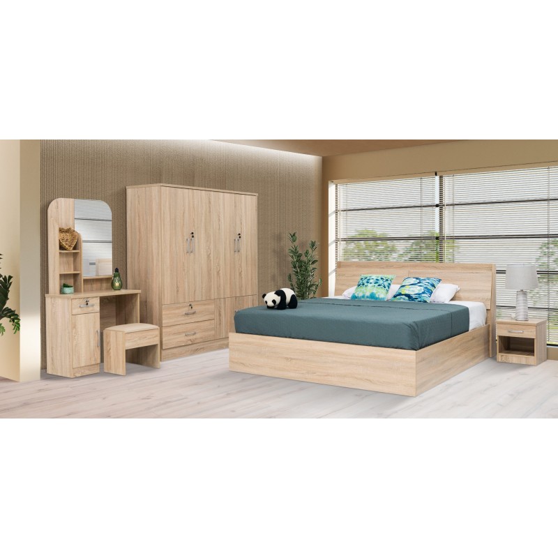 Mirabella Bedroom Set 180x200 cm Sonoma Oak Mirabella Bedroom Set 180x200 cm Sonoma Oak