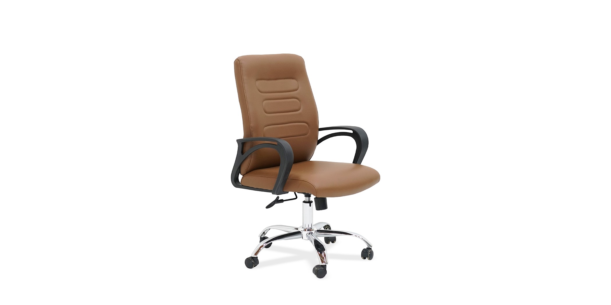 Stellar Calendula Medium Back Chair Brown PU