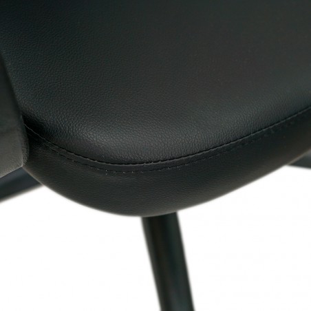 Stellar Begonia Low Back Chair Black