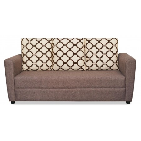 Wenlo 3+2+1 Brown W/Beige & Brown Pattern