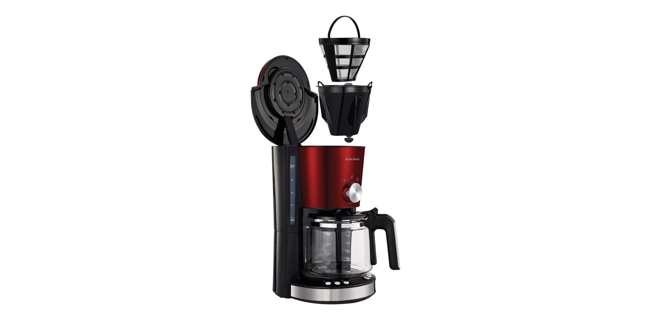 Morphy Richards 162522 Evoke Red Filter Coffee Machine