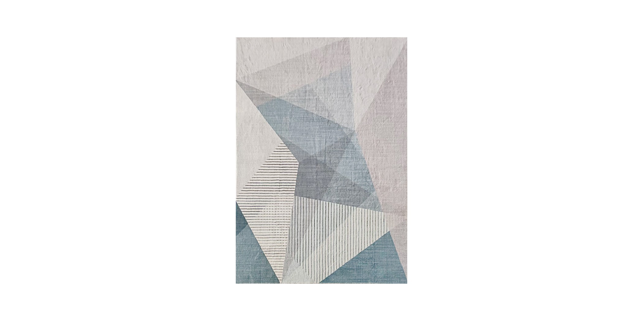 Rug 160x230 cm 100% Polyester Grey & Blue