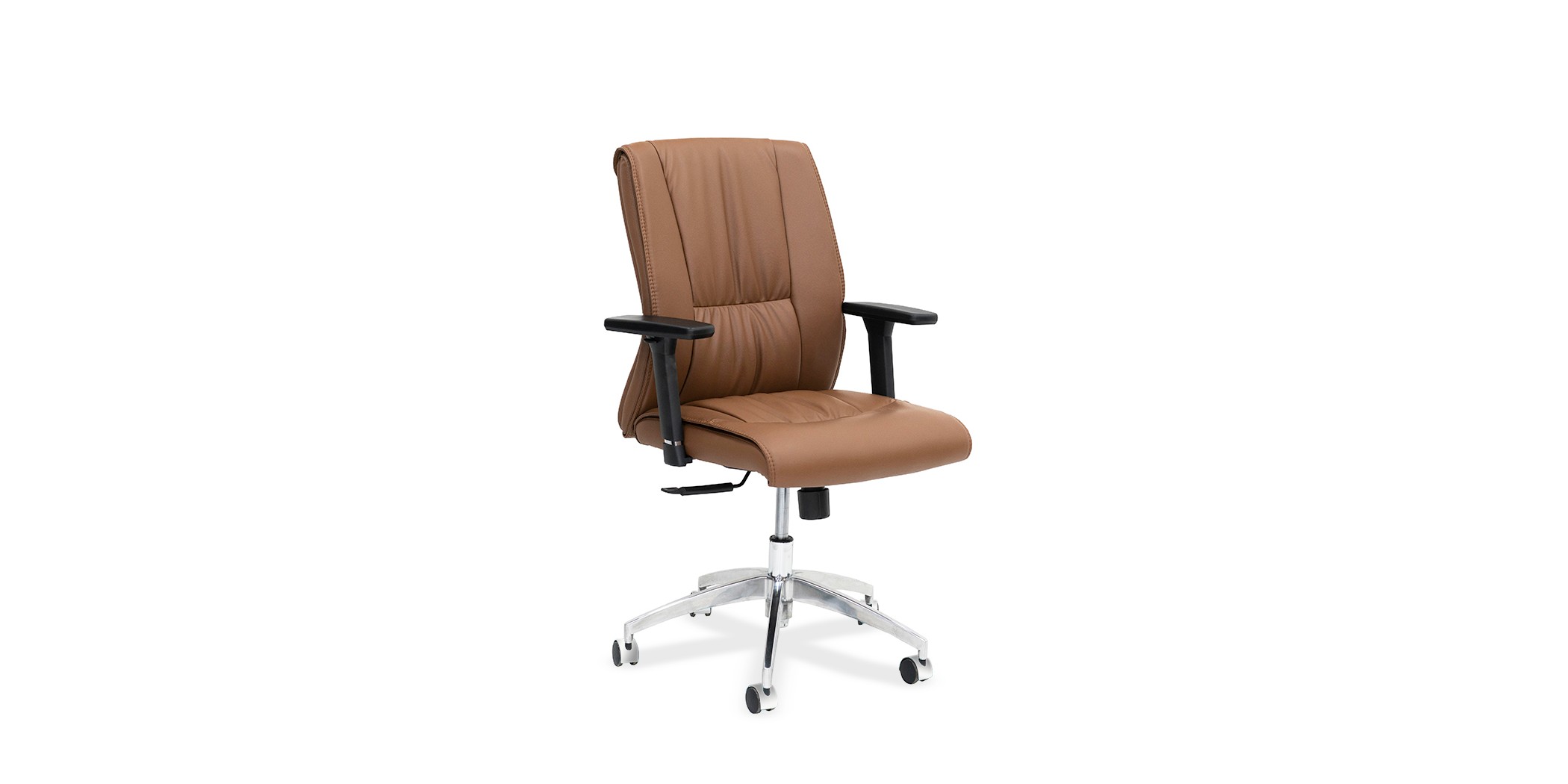 Stellar Cardinal Medium Back Office Chair Brown PU