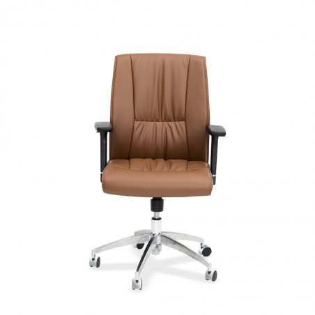 Stellar Cardinal Medium Back Office Chair Brown PU