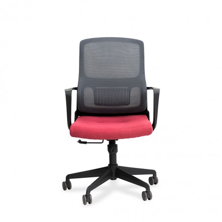 Stellar Maritima Medium Back Chair Light Grey & Red