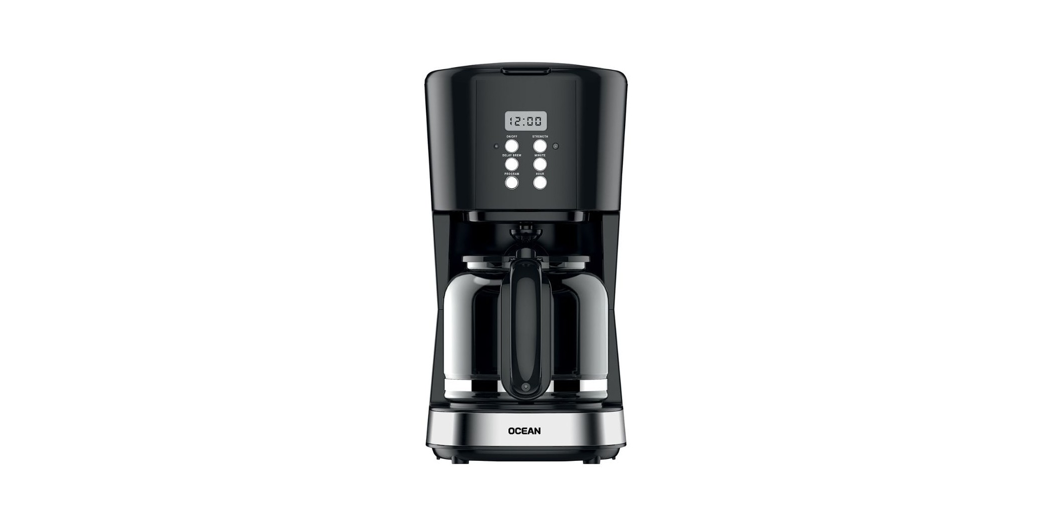 Ocean OCCM9015DN 1.5L Black LCD Coffee Maker