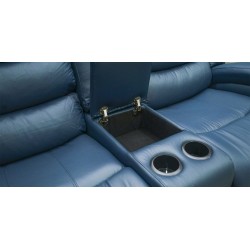 Veneto Sofa 3+2 in Blue Leather Gel Veneto Sofa 3+2 in Blue Leather Gel