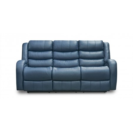 Veneto Sofa 3+2 in Blue Leather Gel