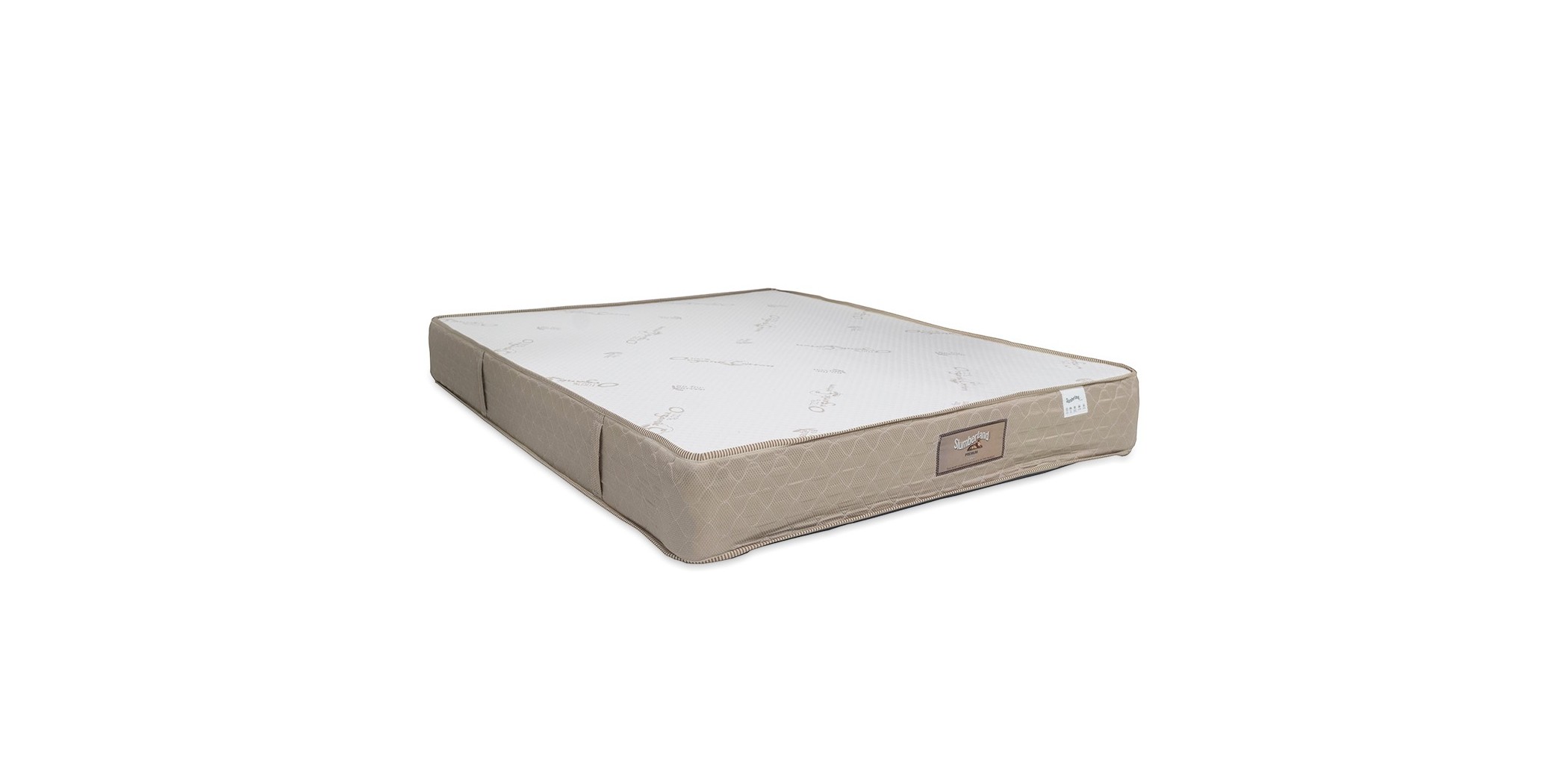 Slumberland Premium Latex Double 150x190 cm Microquiled White & Brown