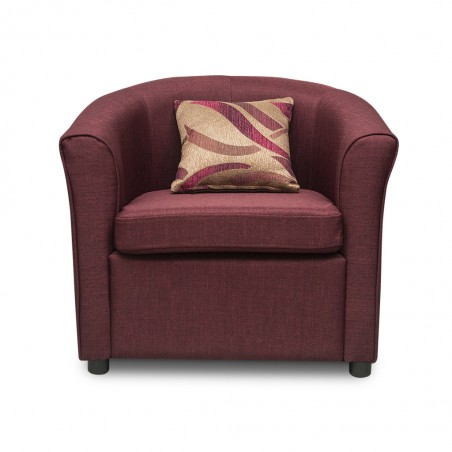 Ivy Tub Chair Purple Colour Fabric