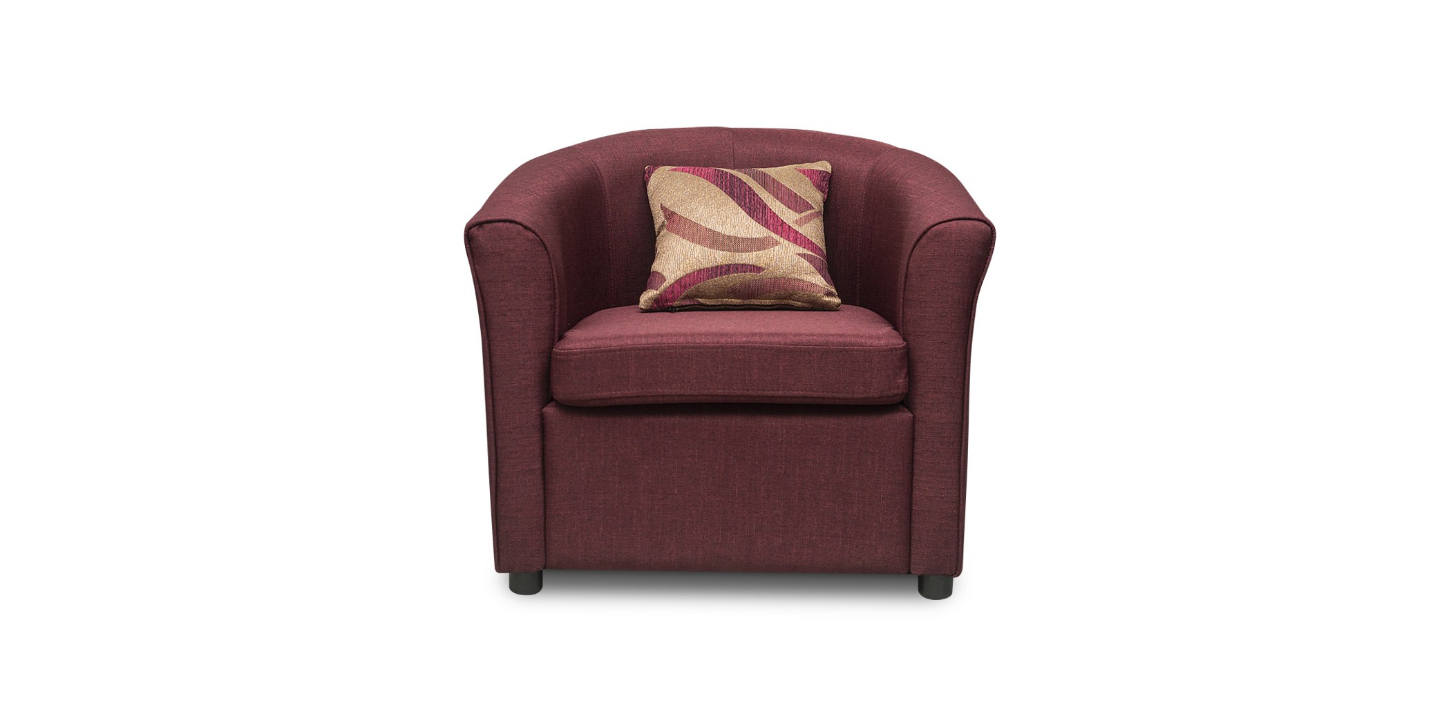 Ivy Tub Chair Purple Colour Fabric