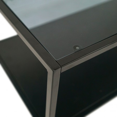Balado Coffee Table Metal & Smoked Glass
