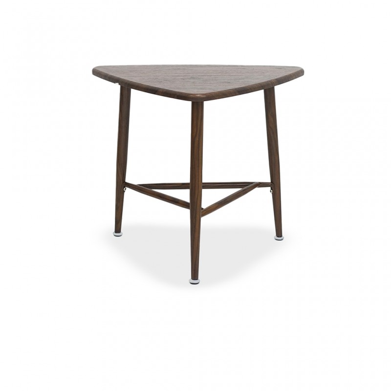 Delta End Table Metal & MDF Walnut Delta End Table Metal & MDF Walnut