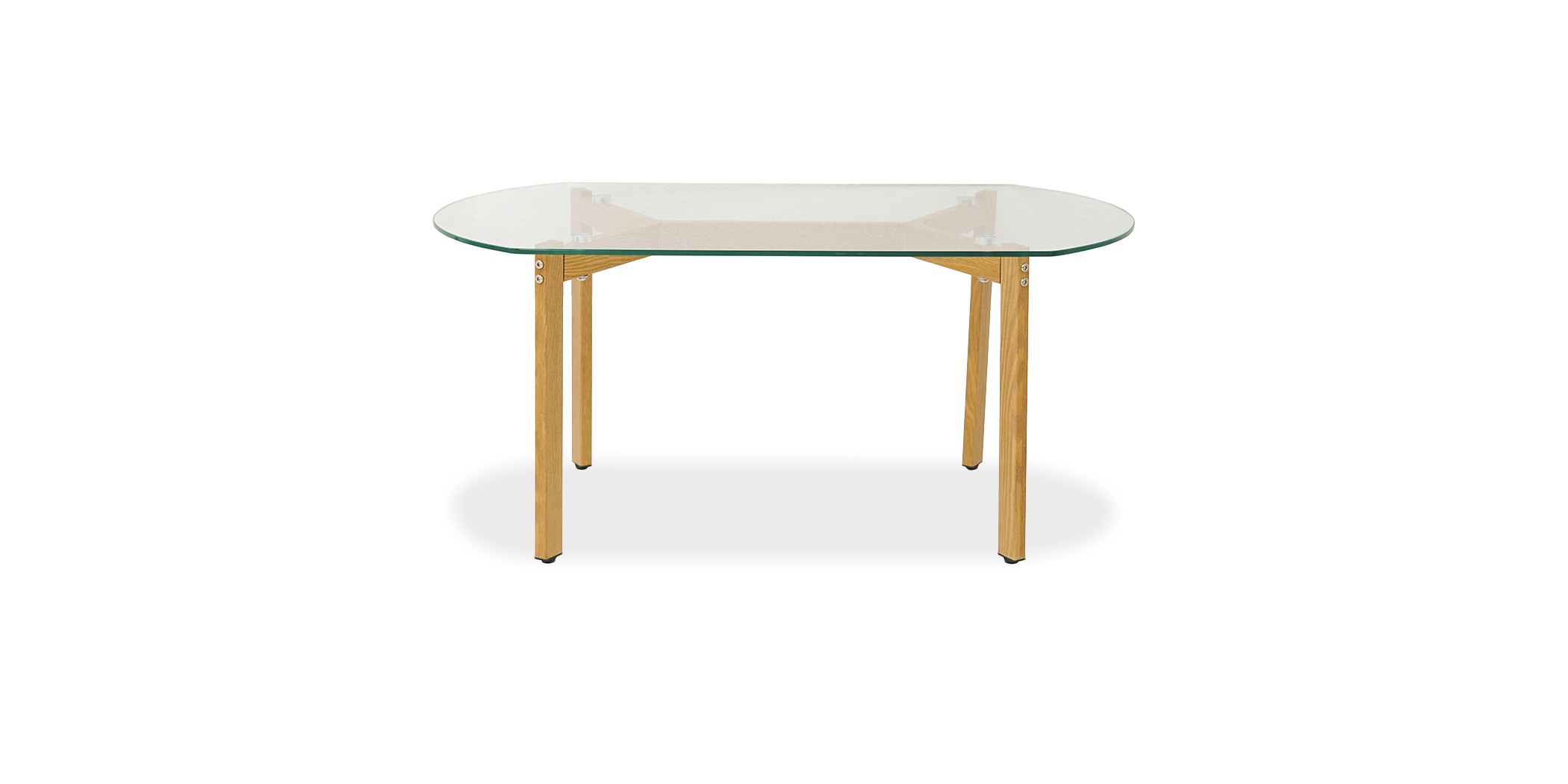 Flex Coffee Table Metal & Transparent Glass