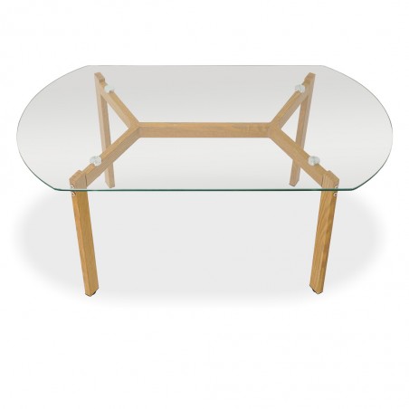 Flex Coffee Table Metal & Transparent Glass