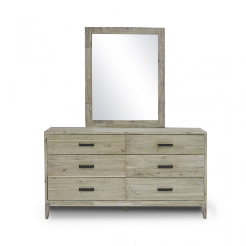 Brisbane Dressing Table With Mirror Brushed Acacia Brisbane Dressing Table With Mirror Brushed Acacia