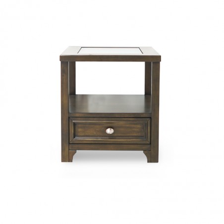 Plumeria Side Table Charcoal Brown