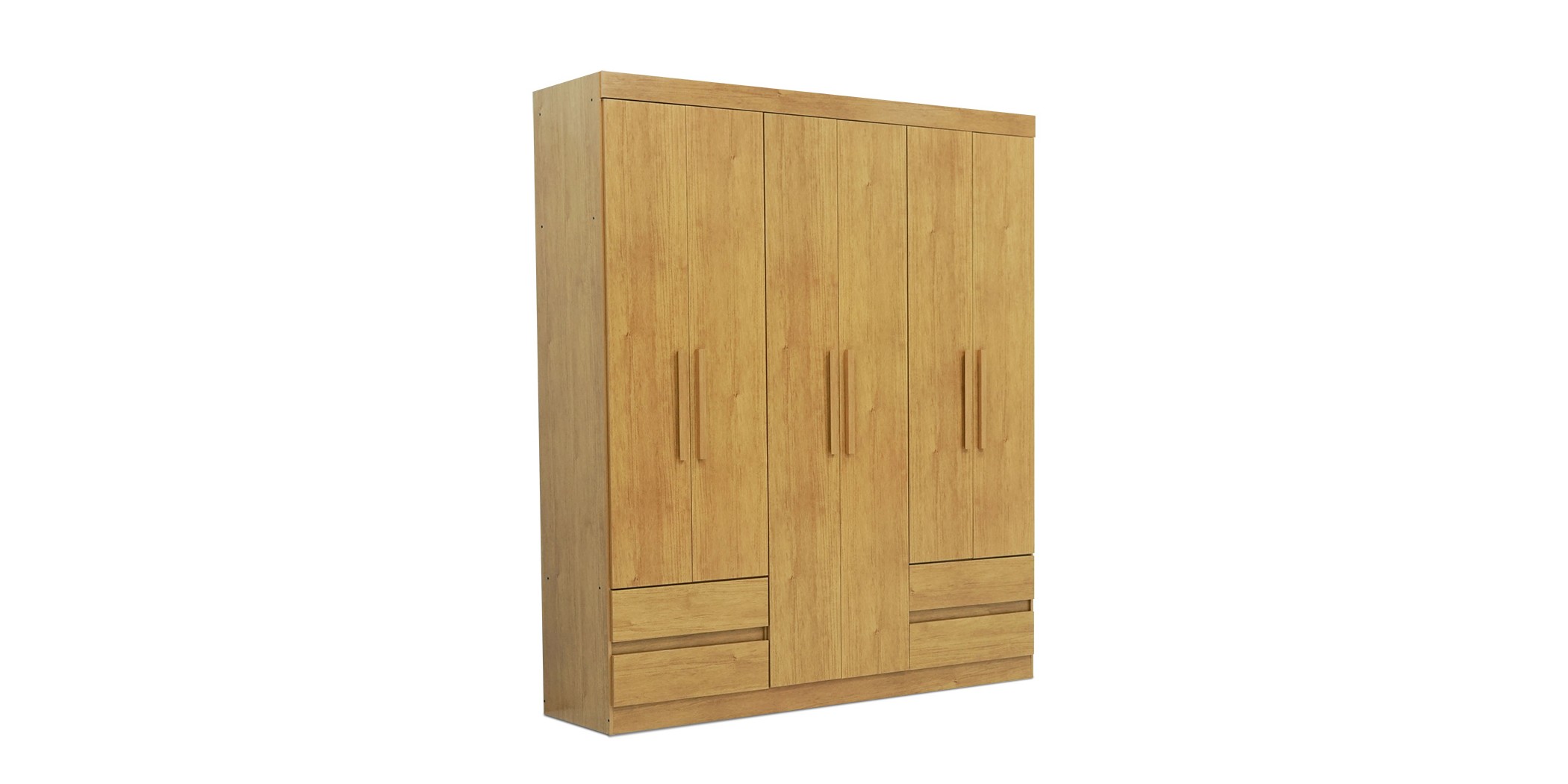 Zeus Wardrobe 6 Doors Almond Clean