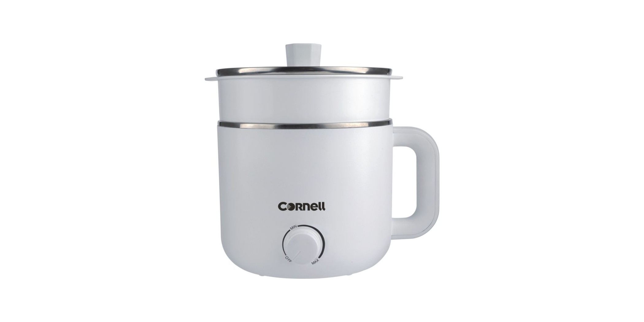 Cornell CMC-S1500X 1.5L White Mini Multi-Cooker With Stainless Steel Pot