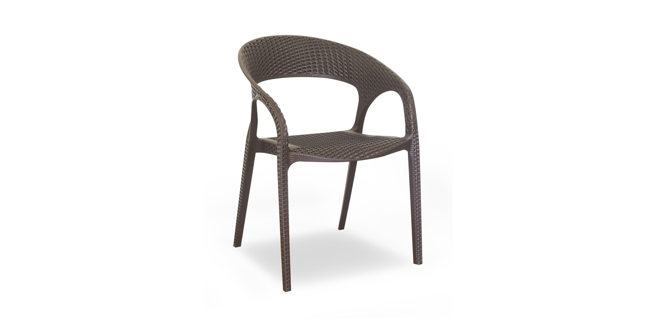 Stacking Chair COUXL803 Brown Plastic