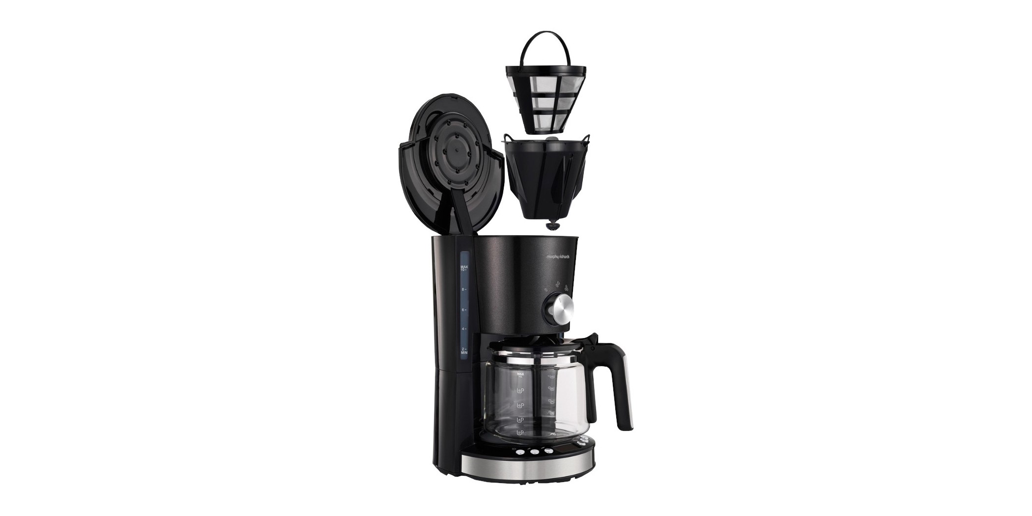 Morphy Richards 162520 Evoke Black Filter Coffee Machine
