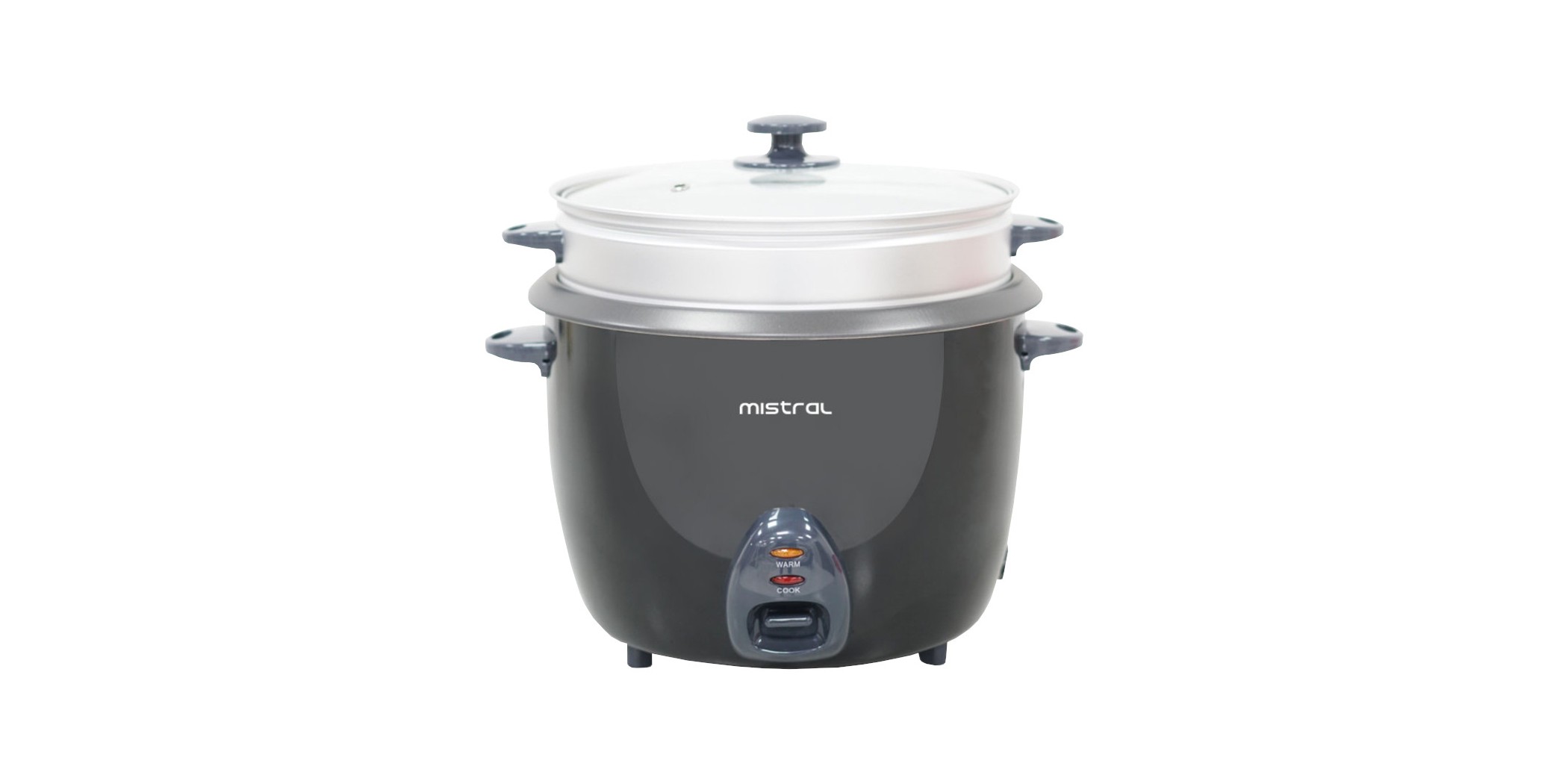 Mistral MRC280BS 2.8L Black Rice Cooker With Steamer