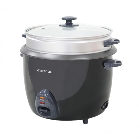 Mistral MRC280BS 2.8L Black Rice Cooker With Steamer