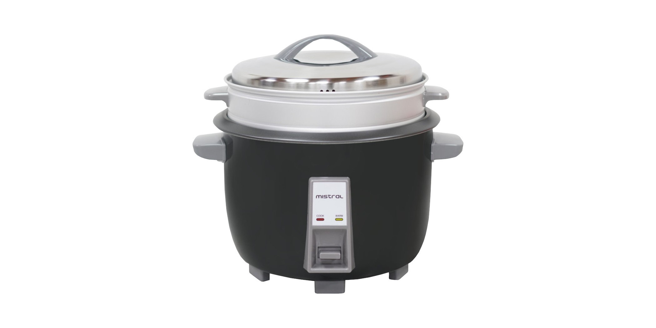 Mistral MRC360BS 3.6L Black Rice Cooker With Steamer