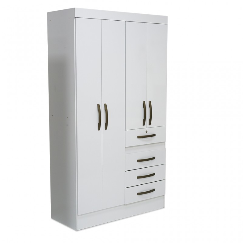 Sobral Wardrobe 4 Doors White Sobral Wardrobe 4 Doors White