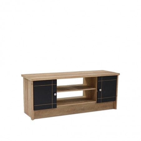 Fiona Low TV Cabinet 2 Drs Summer Oak & Dark Grey