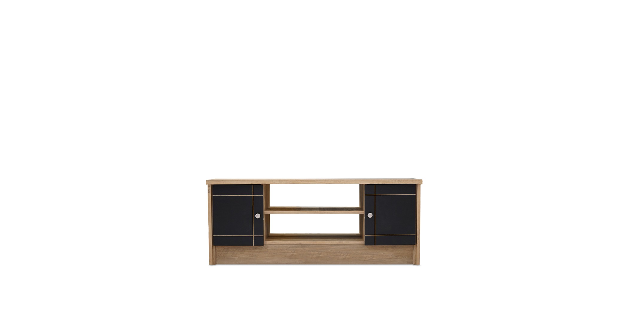 Fiona Low TV Cabinet 2 Drs Summer Oak & Dark Grey