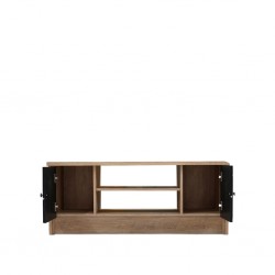 Fiona Low TV Cabinet 2 Drs Summer Oak & Dark Grey