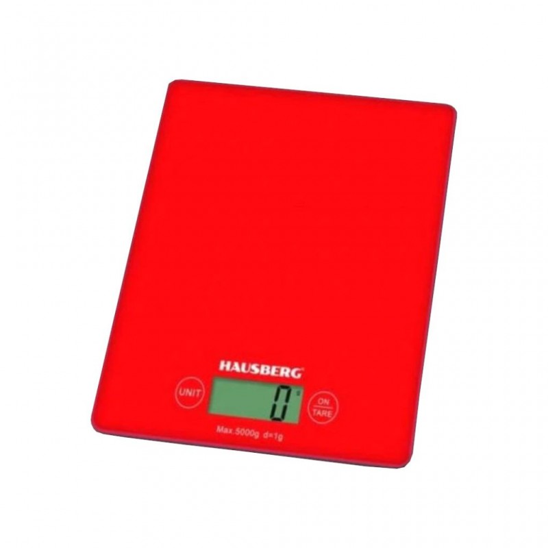 Hausberg HB-6011RS Red Glass Digital Kitchen Scale "O" Hausberg HB-6011RS Red Glass Digital Kitchen Scale "O"
