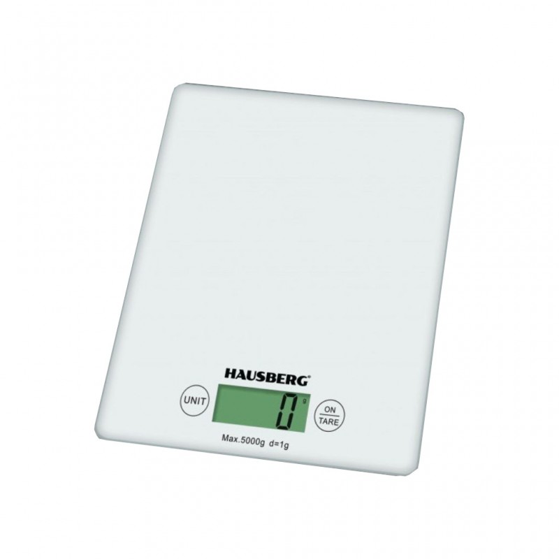 Hausberg HB-6011AB White Glass Digital Kitchen Scale "O" Hausberg HB-6011AB White Glass Digital Kitchen Scale "O"